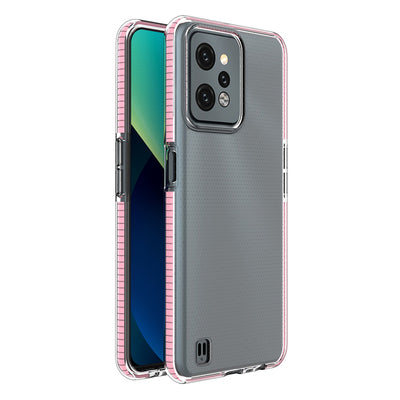 Spring Case for Realme C31 silicone case with a frame light pink — Hurtel