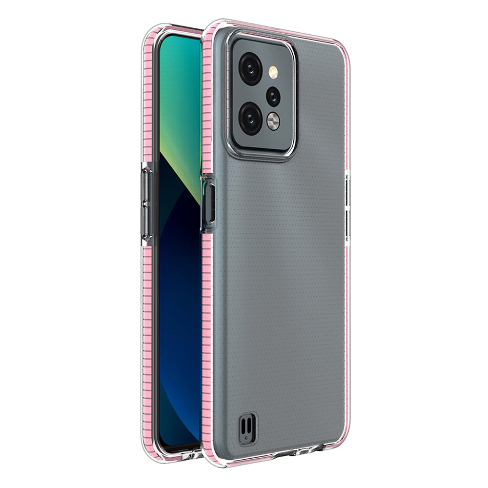 Spring Case for Realme C31 silicone case with a frame light pink — Hurtel
