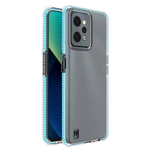 Spring Case for Realme C31 silicone cover with frame light blue — Hurtel