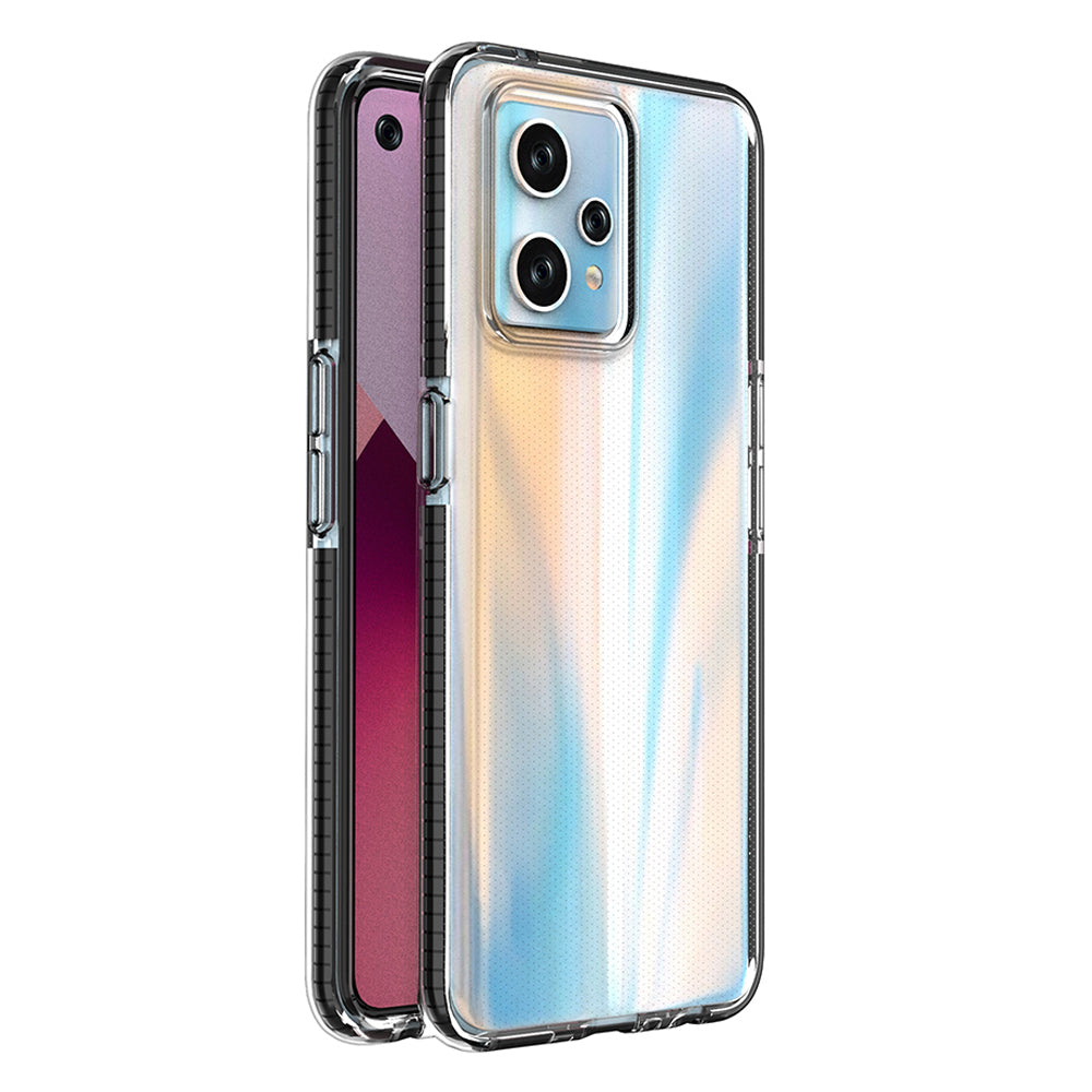 Spring Case for Realme 9 Pro+ / Realme 9 silicone cover with frame black — Hurtel
