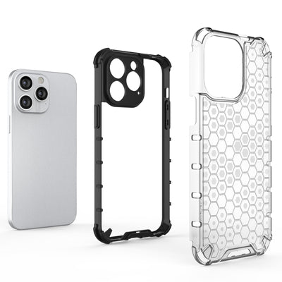 Honeycomb case for iPhone 14 Pro armored hybrid cover blue — Hurtel