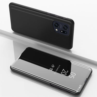 Clear View Case cover for Oppo Find X5 Pro cover with a flap black — Hurtel