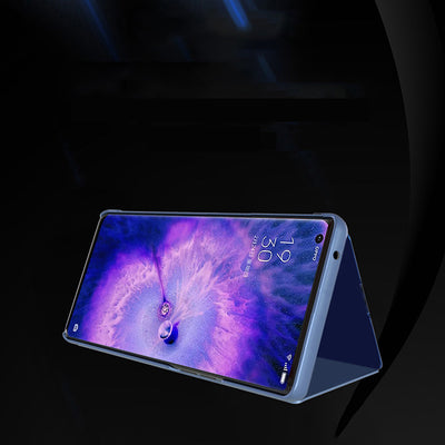 Clear View Case cover for Oppo Find X5 Pro cover with a flap black — Hurtel