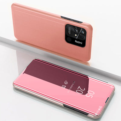 Clear View Case cover for Xiaomi Redmi 10C cover with a flap pink — Hurtel