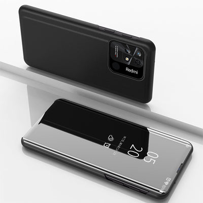 Clear View Case cover for Xiaomi Redmi 10C cover with a flap black — Hurtel