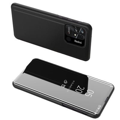 Clear View Case cover for Xiaomi Redmi 10C cover with a flap black — Hurtel