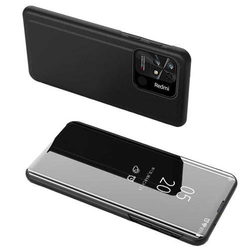 Clear View Case cover for Xiaomi Redmi 10C cover with a flap black — Hurtel