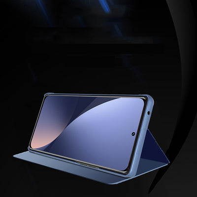 Clear View Case cover for Xiaomi 12 Lite blue flip cover — Hurtel