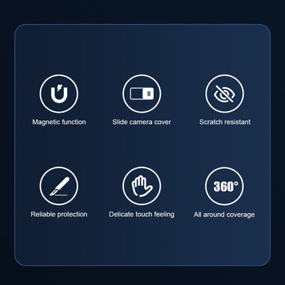 Nillkin CamShield Pro Magnetic Case iPhone 14 Plus Cover Camera Protector Blue (with MagSafe)