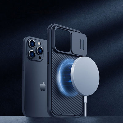 Nillkin CamShield Pro Magnetic Case iPhone 14 Pro Max Cover Camera Protector Blue (with MagSafe)