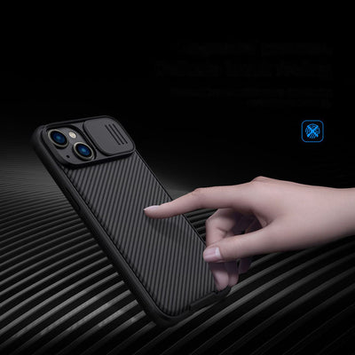 Nillkin CamShield Pro Case iPhone 14 Plus Armored Cover Camera Protector Blue