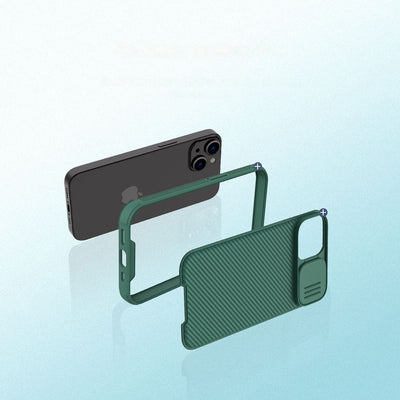 Nillkin CamShield Pro Case iPhone 14 Plus Armored Cover Camera Protector Blue