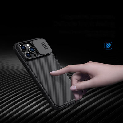 Nillkin CamShield Pro Case iPhone 14 Pro Max Armored Cover Camera Protector Blue