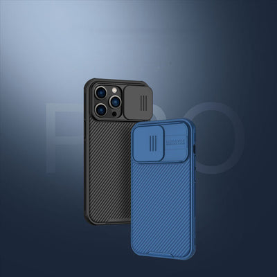 Nillkin CamShield Pro Case iPhone 14 Pro Max Armored Cover Camera Protector Blue