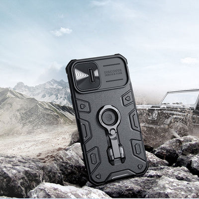 Nillkin CamShield Armor Pro Magnetic Case iPhone 14 Plus MagSafe armored cover stand ring black