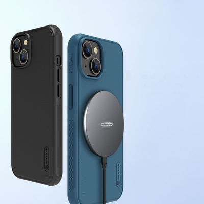 Nillkin Super Frosted Shield Pro Magnetic Case for iPhone 14 Plus with MagSafe magnetic blue