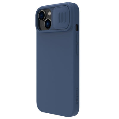 Nillkin CamShield Magnetic Silicone Case iPhone 14 Plus Magnetic MagSafe Cover with Camera Protector Blue