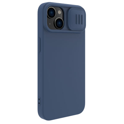 Nillkin CamShield Magnetic Silicone Case iPhone 14 Plus Magnetic MagSafe Cover with Camera Protector Blue