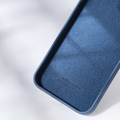 Nillkin CamShield Silky Silicone Case iPhone 14 Plus Case with Camera Protector Blue