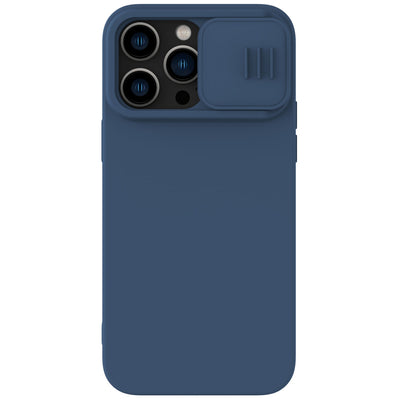 Nillkin CamShield Silky Silicone Case iPhone 14 Pro Max Silicone Cover with Camera Protector Blue