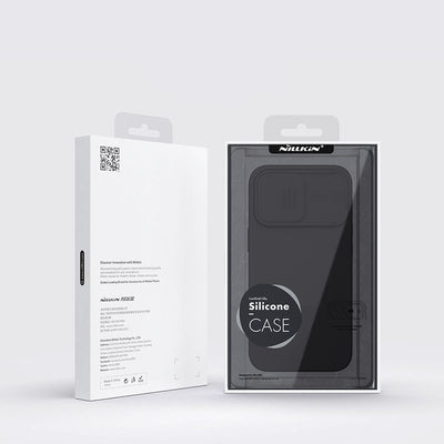 Nillkin CamShield Silky Silicone Case iPhone 14 Pro Max Silicone Cover with Camera Protector Blue