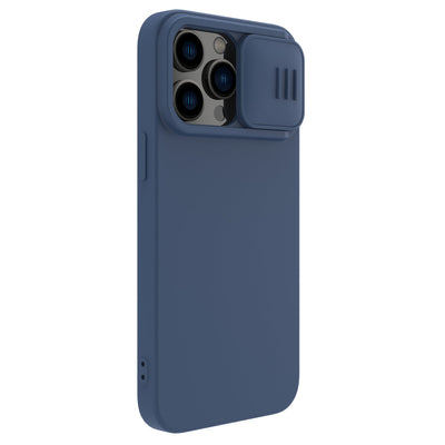 Nillkin CamShield Silky Silicone Case iPhone 14 Pro Max Silicone Cover with Camera Protector Blue