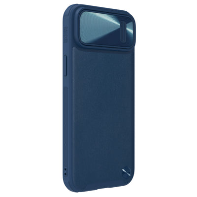 Nillkin CamShield Leather S Case iPhone 14 Plus case with camera cover blue