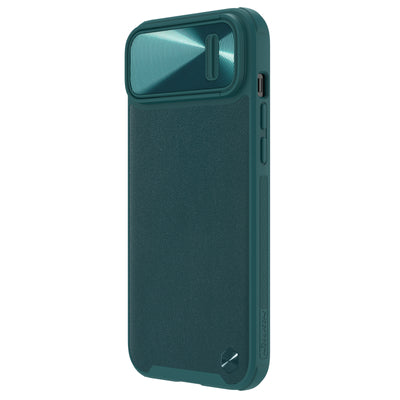 Nillkin CamShield Leather S Case iPhone 14 Plus case cover with camera cover green