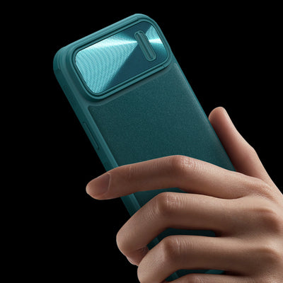 Nillkin CamShield Leather S Case iPhone 14 Pro Max case with camera cover green