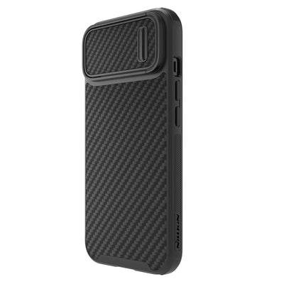 Nillkin Synthetic Fiber S Case iPhone 14 case with camera cover, black