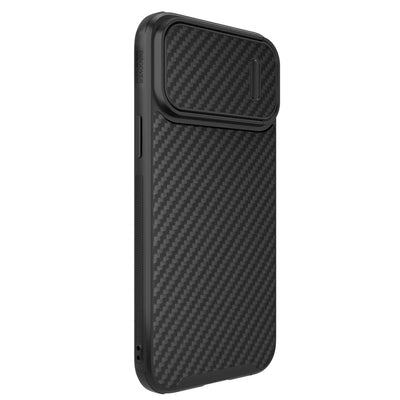 Nillkin Synthetic Fiber S Case iPhone 14 Pro case with camera cover, black