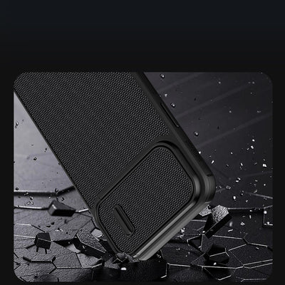 Nillkin Textured S Case for iPhone 14, armored cover with camera cover, blue