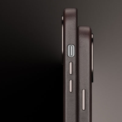 Dux Ducis Naples Case for iPhone 14 Plus Leather Cover (MagSafe Compatible) Dark Brown