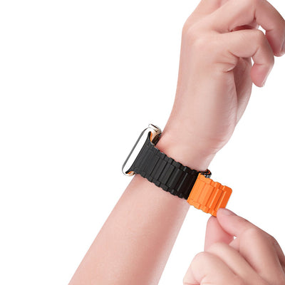Dux Ducis Strap (Armor Version) Apple Watch SE Strap, 9, 8, 7, 6, 5, 4, 3, 2, 1 (41, 40, 38 mm) Silicone Magnetic Band Bracel