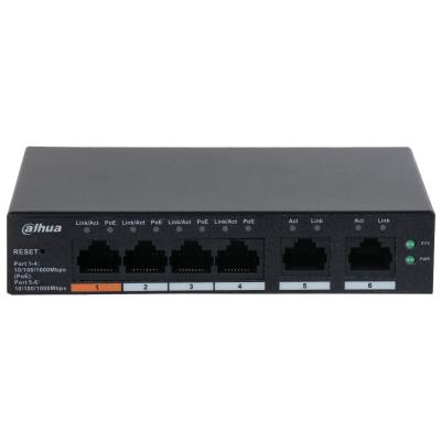 Switch DAHUA CS4006-4GT-60 Type L2 Desktop/pedestal PoE ports 4 60 Watts DH-CS4006-4GT-60