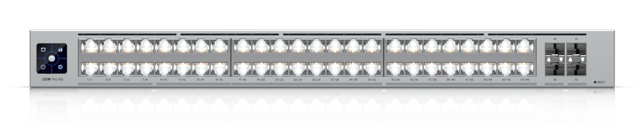 Switch UBIQUITI Switch type Managed Switch layer L2/L3 Rack mounting Yes Stackable Yes Form factor 1U 48xRJ-45 ports RJ-45 Ports Type 10G Ethernet (100/1000/10000) 16x2.5G Ethernet (copper) ports quantity 32x10G Ethernet (copper) ports quantity 4xSFP28