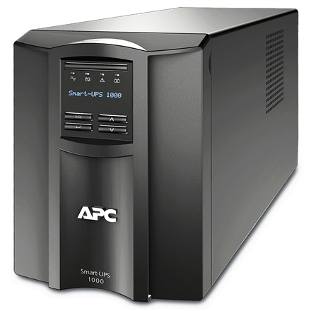 Schneider Electric APC Smart-UPS, Tower, 8x IEC C13 outlets, SmartConnect Port+SmartSlot, AVR, LCD | SMT1000IC | 1000 VA