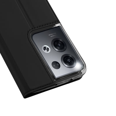 Dux Ducis Skin Pro case for Oppo Reno 8 Pro flip cover card wallet stand black
