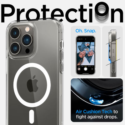 Spigen Ultra Hybrid Mag Case with MagSafe for iPhone 14 Pro - Clear/White