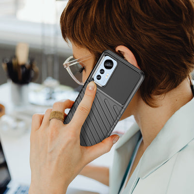 Thunder Case case for Xiaomi 12 Lite silicone armor case black — Hurtel