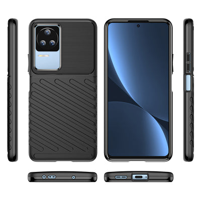 Thunder Case case for Xiaomi Poco F4 5G silicone armor case black — Hurtel