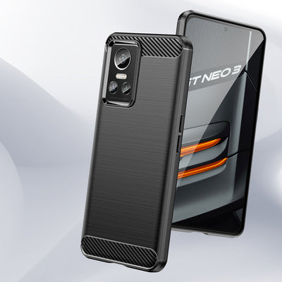 Carbon Case case for Realme GT Neo 3 flexible silicone carbon cover black — Hurtel