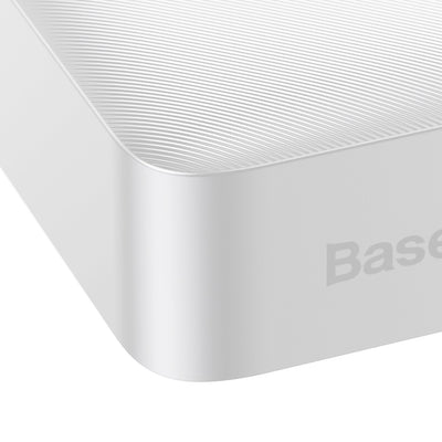 Baseus Bipow fast charging power bank 20000mAh 15W white (Overseas Edition) + USB-A - Micro USB cable 0.25m white (PPBD050102