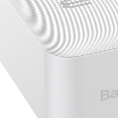 Baseus Bipow power bank with display 30000mAh 15W white (Overseas Edition) + USB-A - Micro USB cable 0.25m white (PPBD050202)