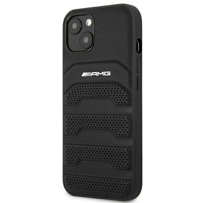 AMG AMHCP14MGSEBK iPhone 14 Plus 6,7 "black / black hardcase Leather Debossed Lines — Mercedes
