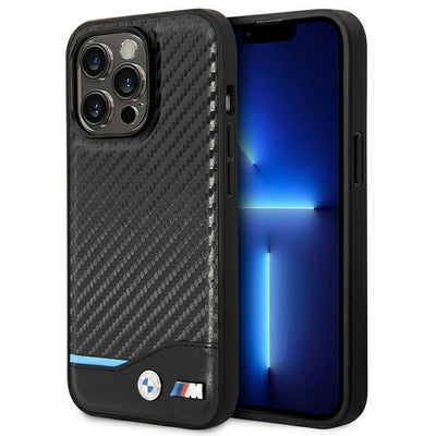 Case BMW BMHCP14L22NBCK iPhone 14 Pro 6.1 "black / black Leather Carbon