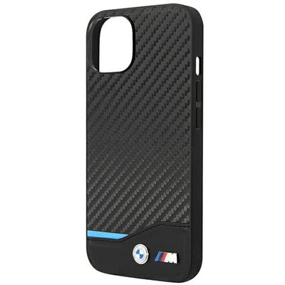 Case BMW BMHCP14M22NBCK iPhone 14 Plus 6.7 "black / black Leather Carbon