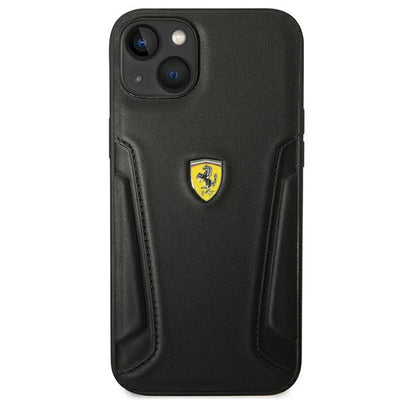 Ferrari FEHCP14MRBUK iPhone 14 Plus 6.7" black/black hardcase Leather Stamp Sides