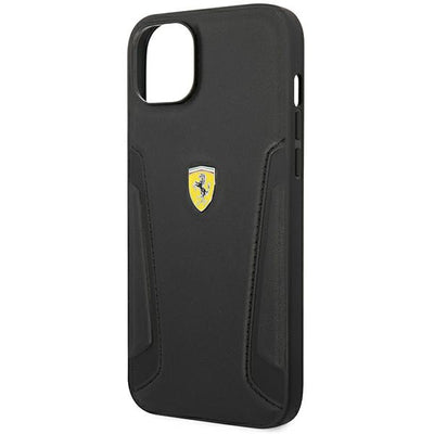 Ferrari FEHCP14MRBUK iPhone 14 Plus 6.7" black/black hardcase Leather Stamp Sides