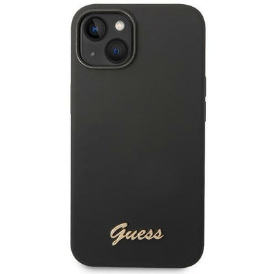 Guess GUHCP14MSLSMK iPhone 14 Plus 6.7 "black / black hard case Silicone Vintage Gold Logo